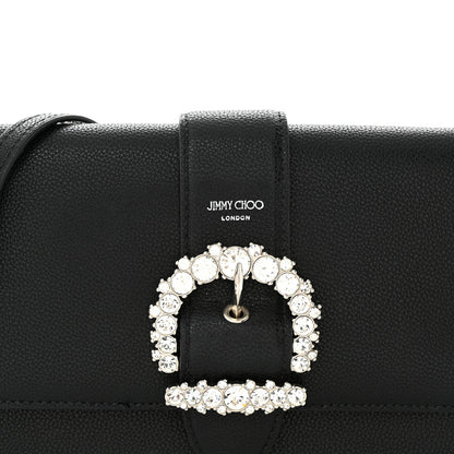 Jimmy Choo Calfskin Crystal Cheri Wallet on Chain Bag Black 6 of 8