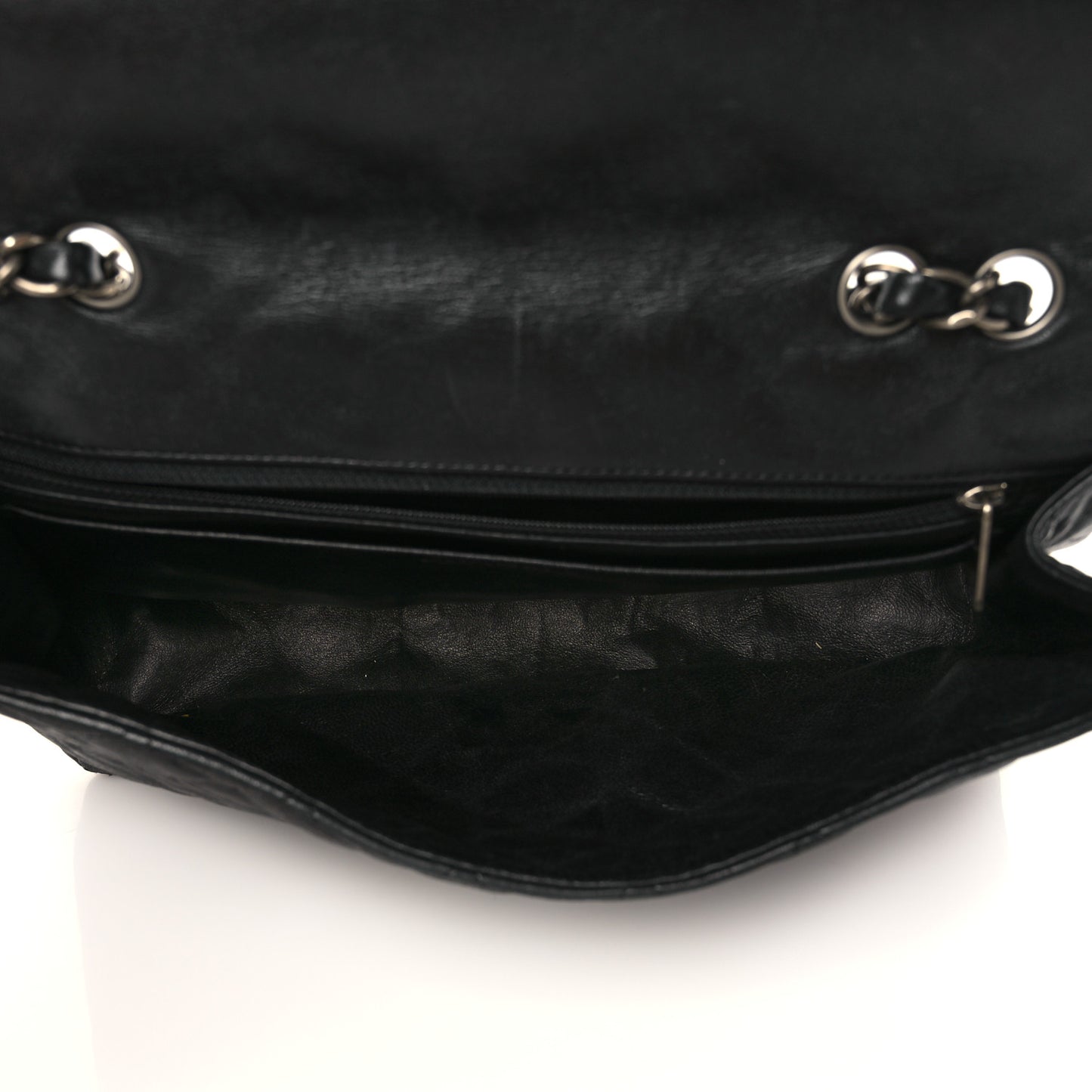Washed Lambskin Quilted Jumbo Hybrid Reissue Flap Black
