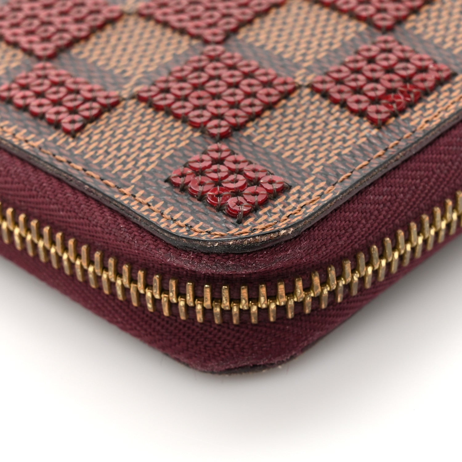 Louis Vuitton Damier Paillettes Zippy Wallet Red 11 of 12
