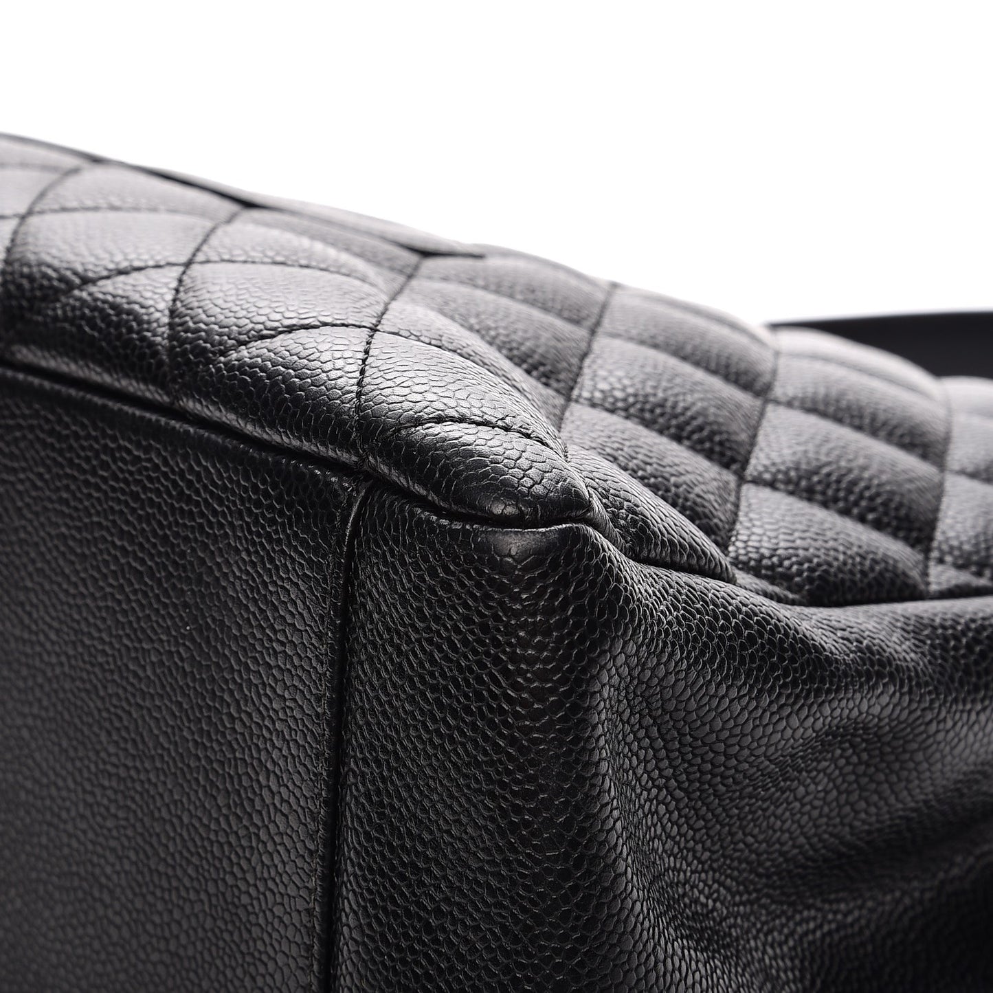 Caviar Quilted Grand Shopping Tote GST Black