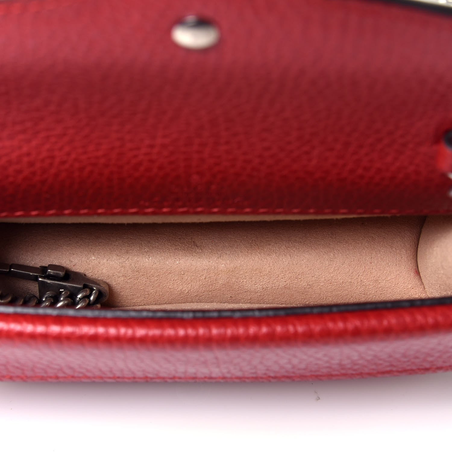 Gucci Calfskin Super Mini Dionysus Shoulder Bag Hibiscus Red 5 of 8