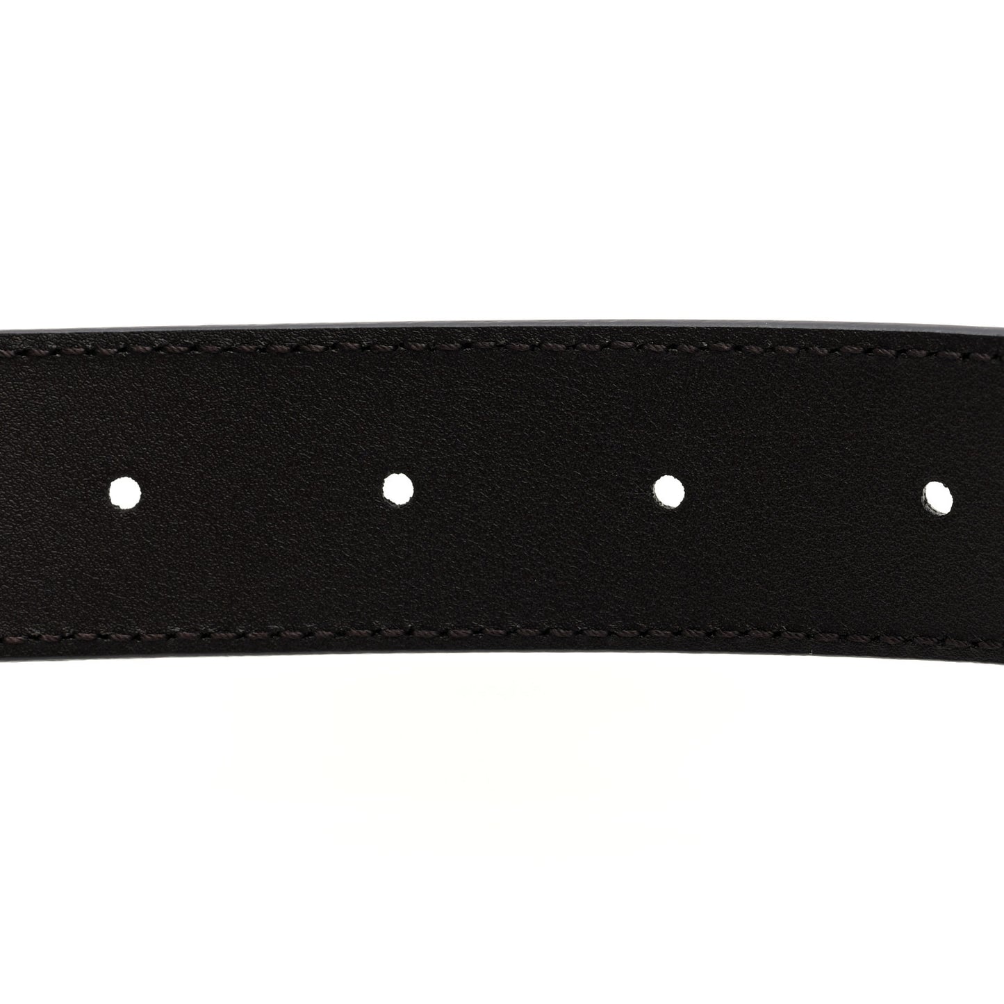 Plutone Calfskin Plaque GG 30mm Belt 80 32 Cocoa