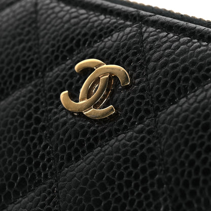 Chanel Caviar Quilted Large Gusset Zip Around Wallet Black 17 of 18