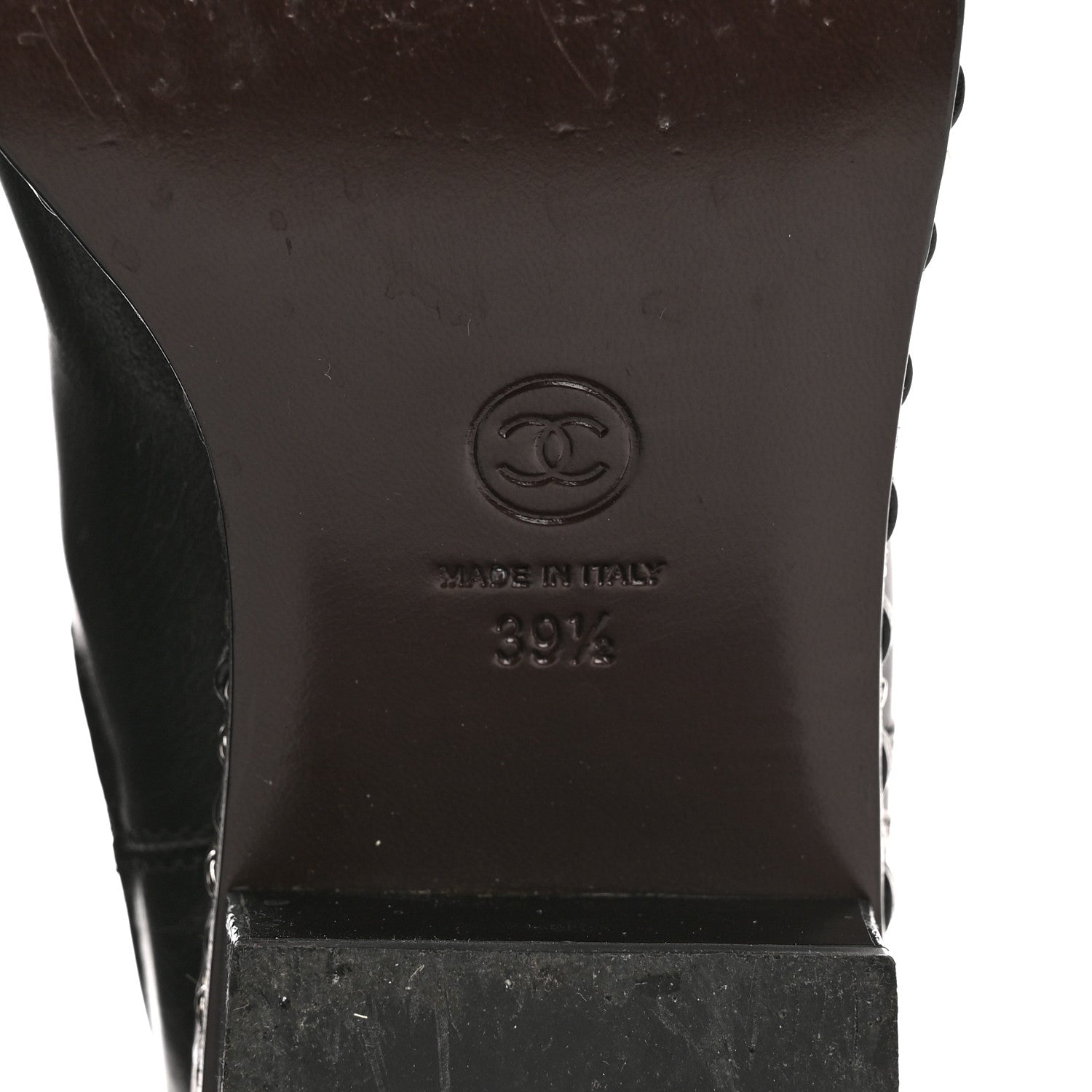 Chanel Calfskin Chain Around Chelsea Boots 39.5 Black 8 of 9