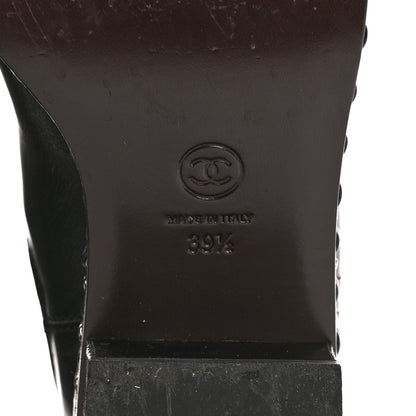 Chanel Calfskin Chain Around Chelsea Boots 39.5 Black 8 of 9