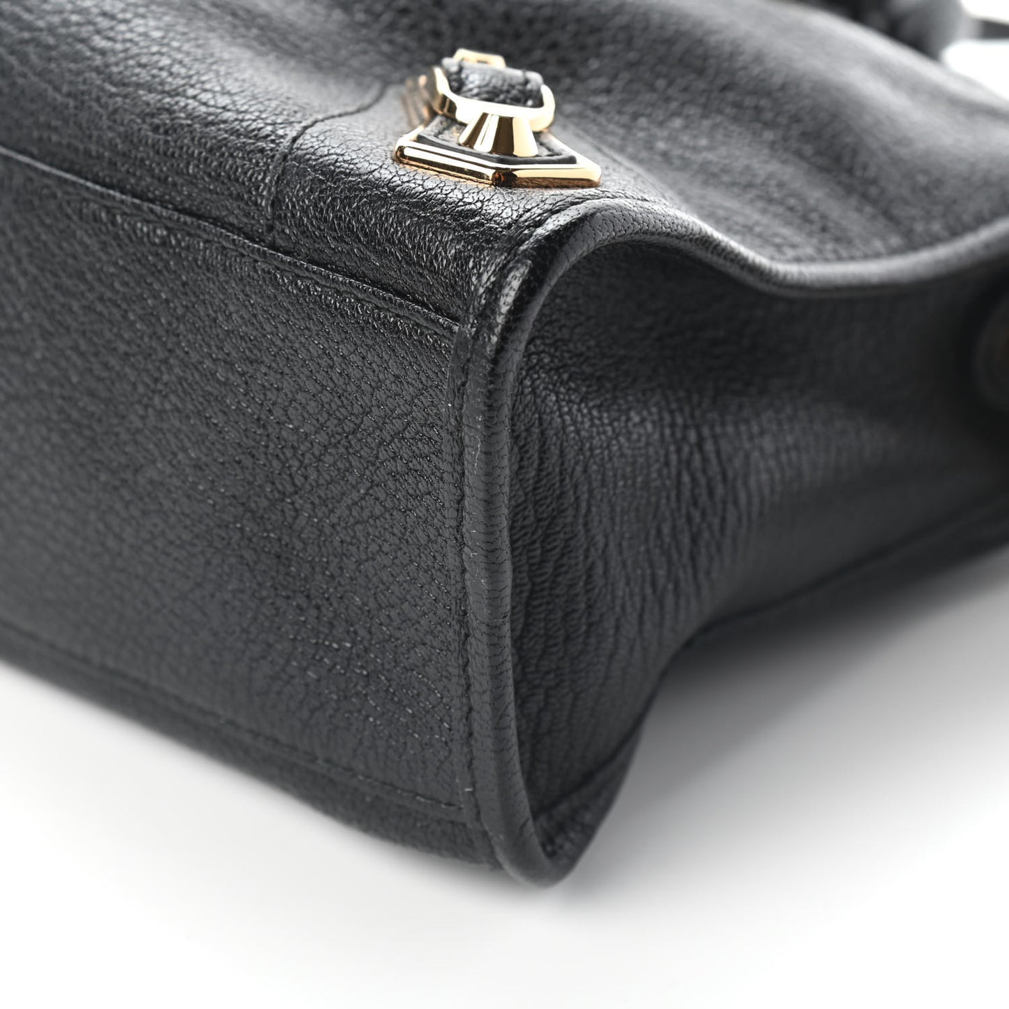 Chevre Gold Metallic Edge Hardware S City Black