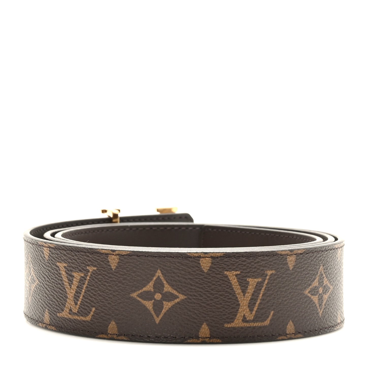 Monogram Calfskin 40mm LV Initiales Reversible Belt 110 44 Black