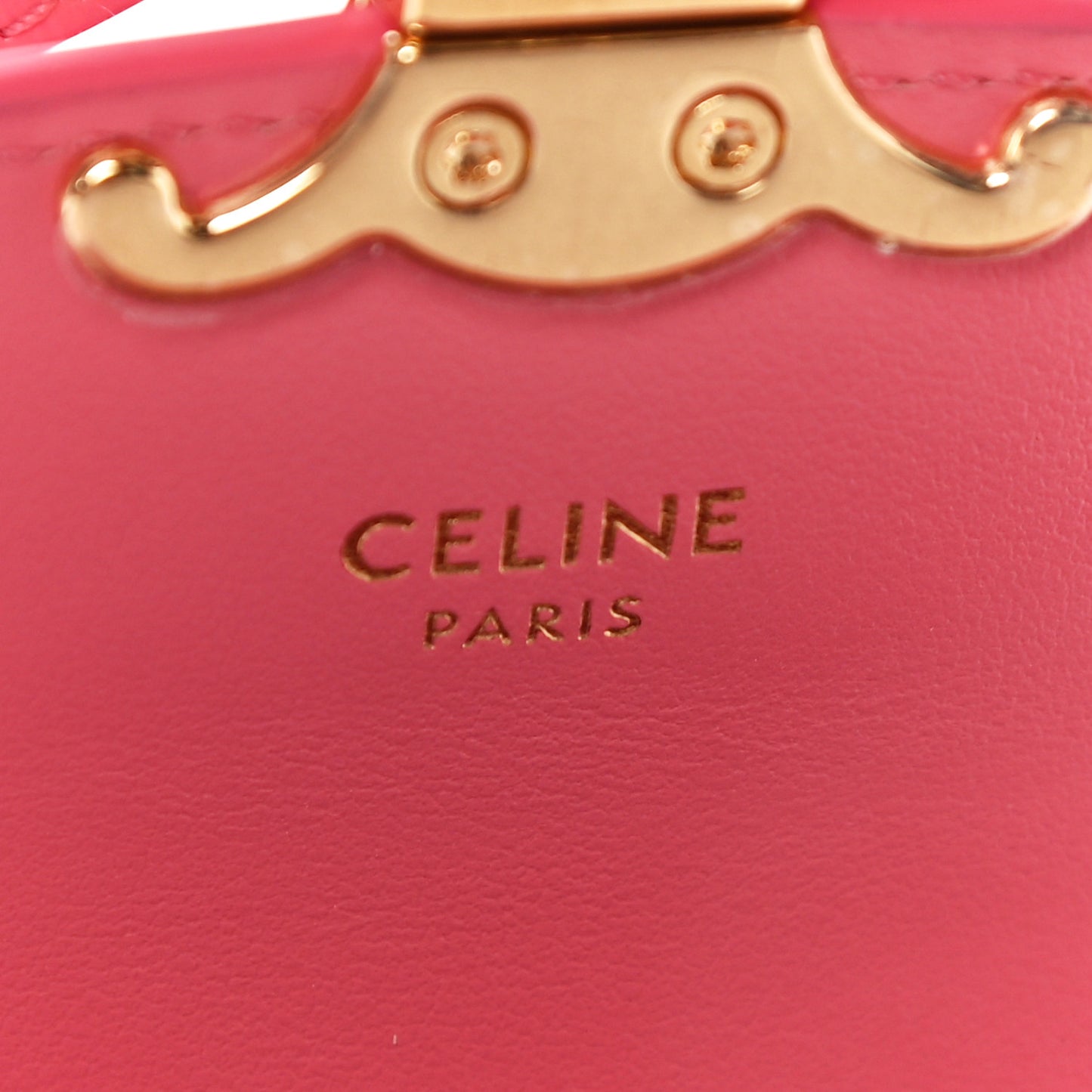 Calfskin Triomphe Airpods Case With Strap Flamingo