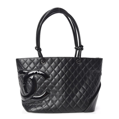 Chanel Calfskin Quilted Large Cambon Tote Black 1 of 13