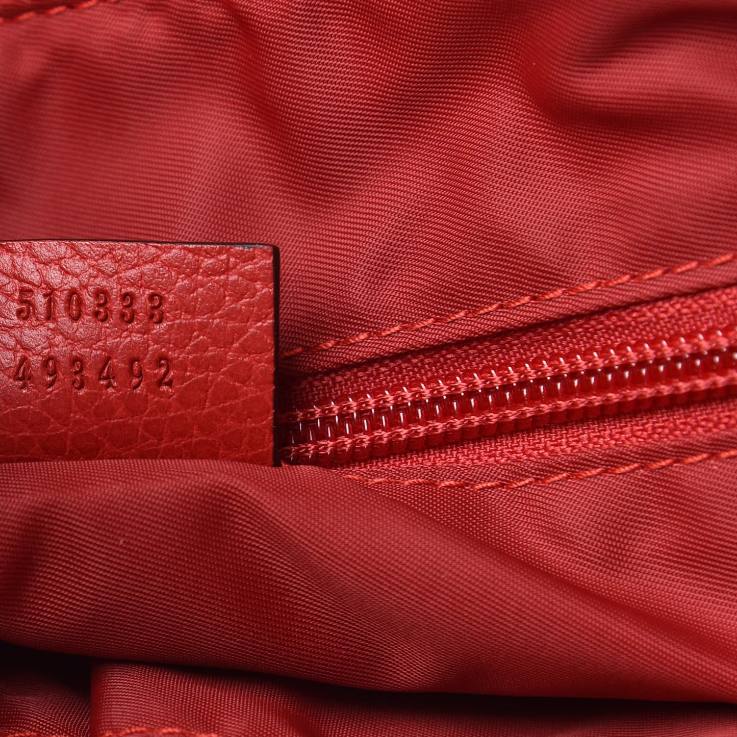 Nylon Monogram Dollar Calfskin Medium Vertical Tote Vibrant Red
