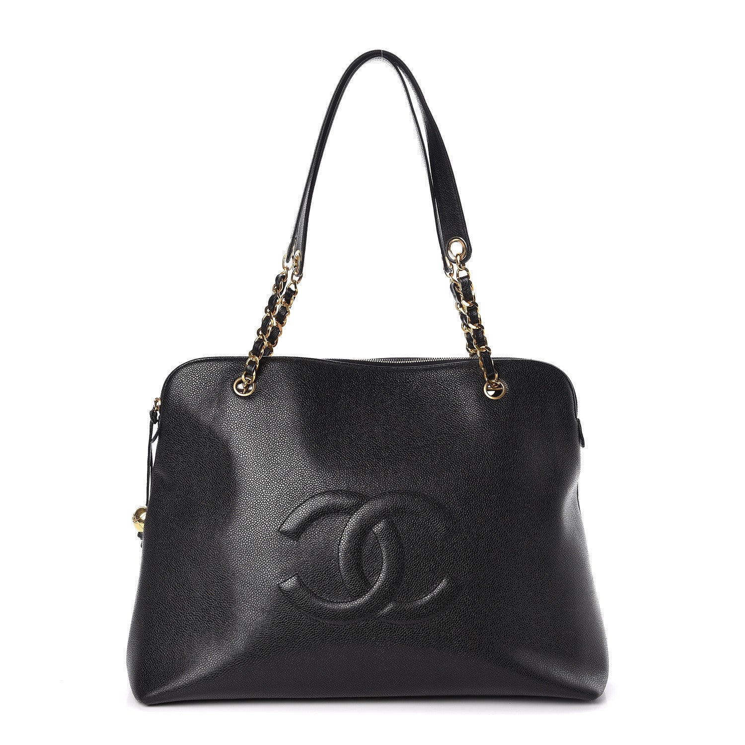Chanel Caviar Large CC Shoulder Bag Black 1 of 12
