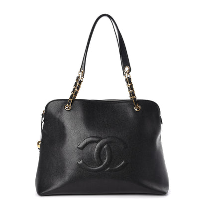 Chanel Caviar Large CC Shoulder Bag Black 1 of 12