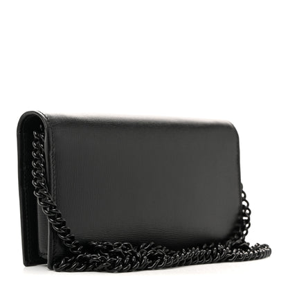 Gucci Azalea Calfskin Enamel Horsebit 1955 Wallet On Chain Black 3 of 10