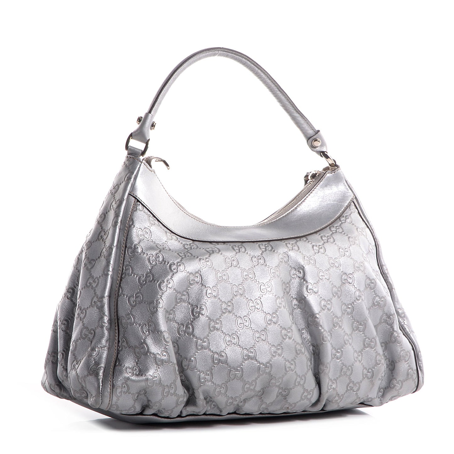 Guccissima Large D Gold Hobo Silver