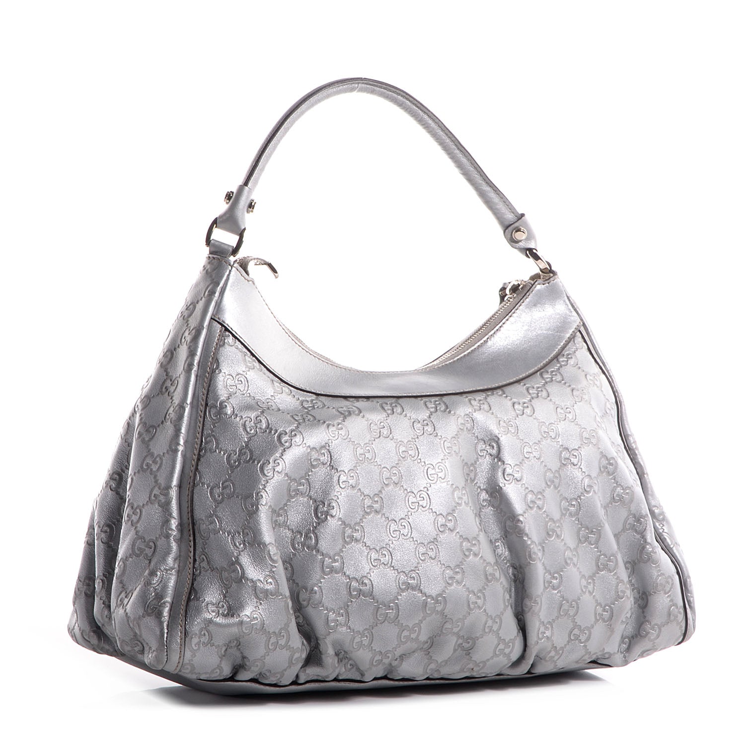 Gucci Guccissima Large D Gold Hobo Silver 3 of 8