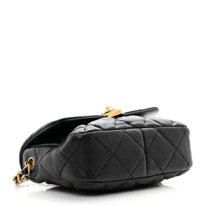 Chanel Lambskin Plexiglass Quilted Coco Love Flap Black 4 of 10