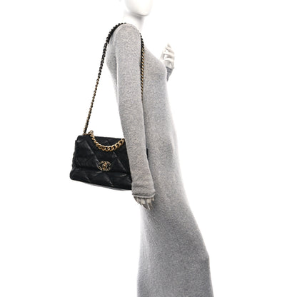Chanel Goatskin Quilted Large Chanel 19 Flap Black 2 of 10