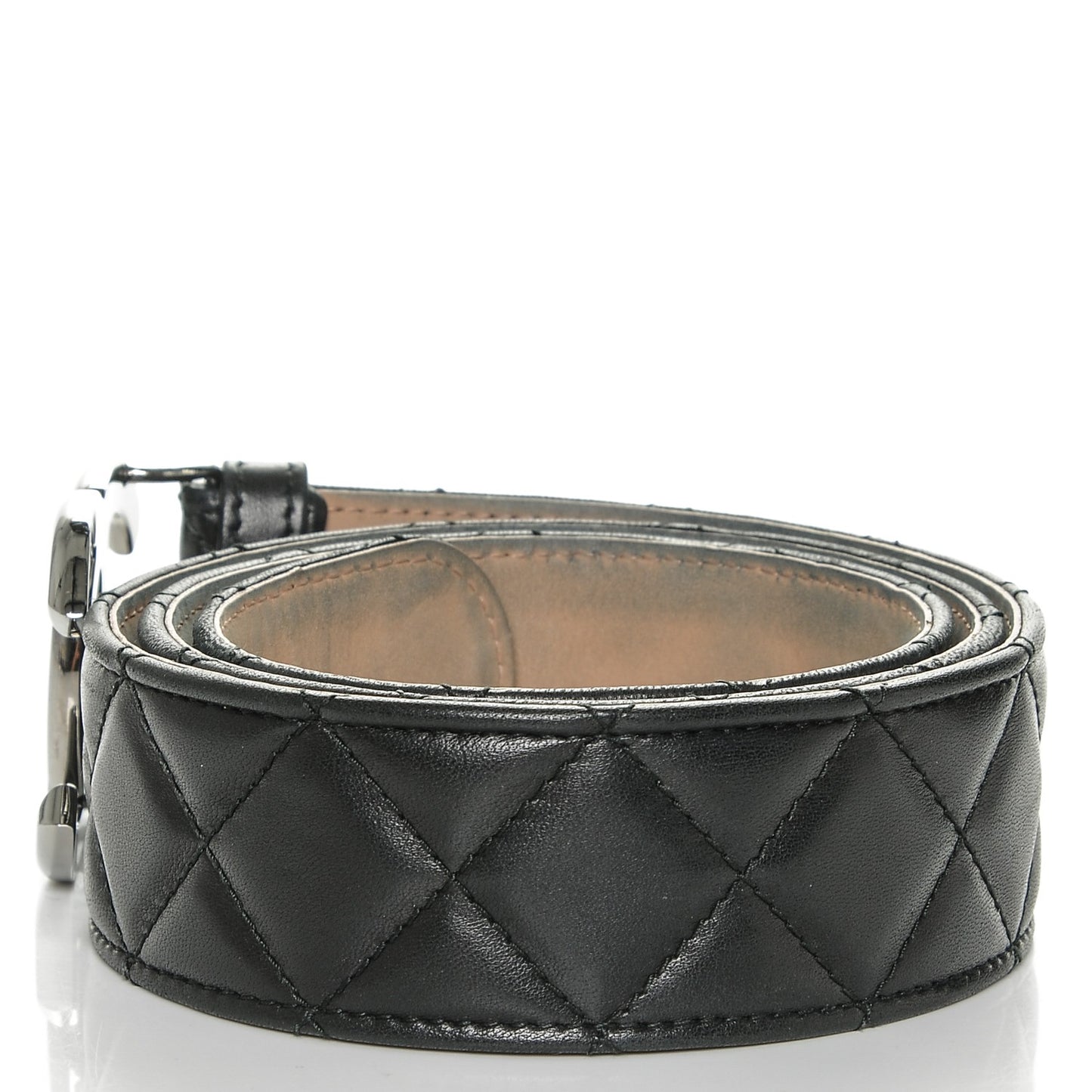 Lambskin Quilted CC Belt 85 34 Black