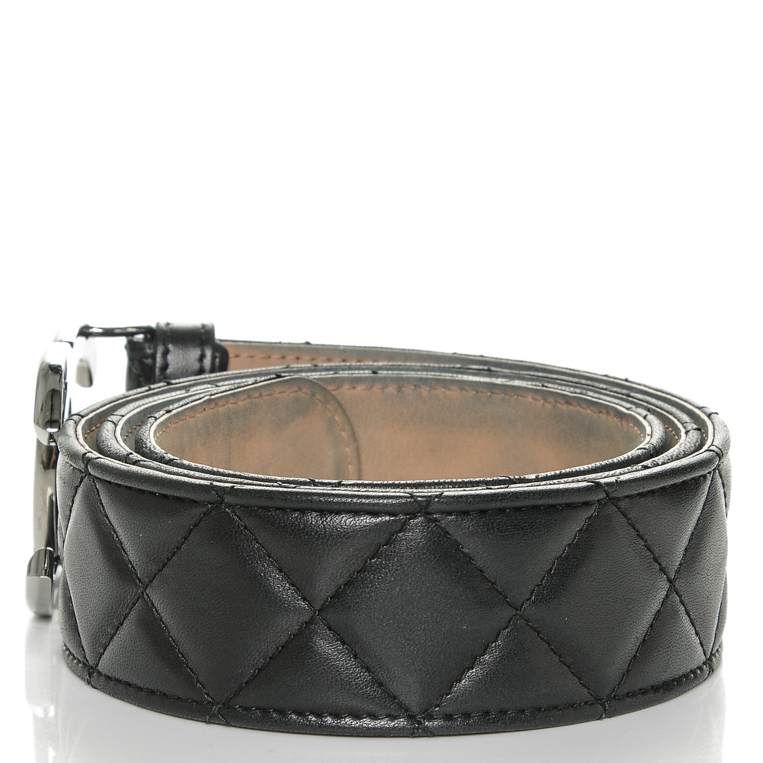 Chanel Lambskin Quilted CC Belt 85 34 Black 3 of 8