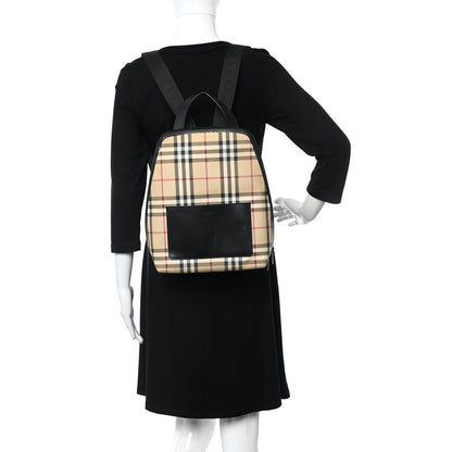 Burberry Canvas House Check Backpack Black 2 of 18
