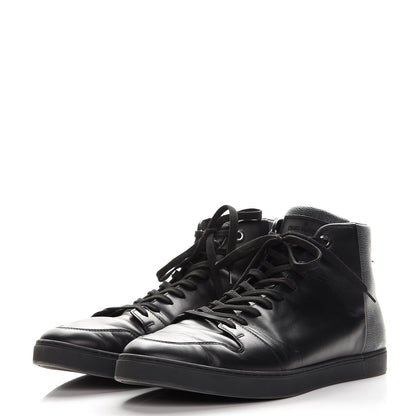 Louis Vuitton Damier Graphite Calfskin Line Up Sneaker Boots 10 Black 3 of 9