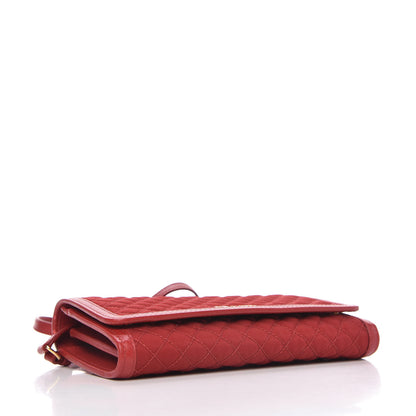 Prada Tessuto Quilted Mini Crossbody Wallet Fuoco 4 of 9
