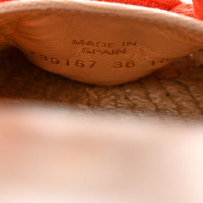 Gucci Canvas Ankle Wrap Interlocking G Platform 35/120mm Espadrille Wedges 36 Orange Yellow 8 of 9