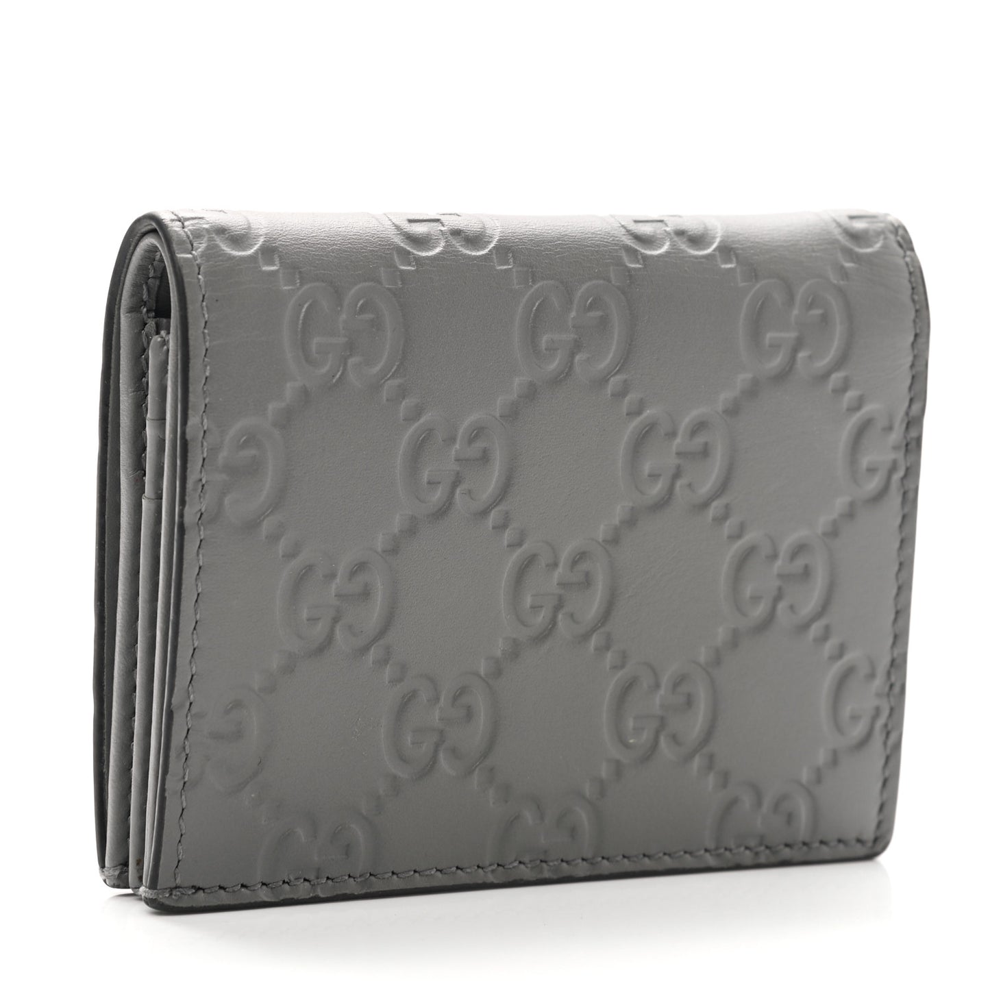 Guccissima Card Case Wallet Grey