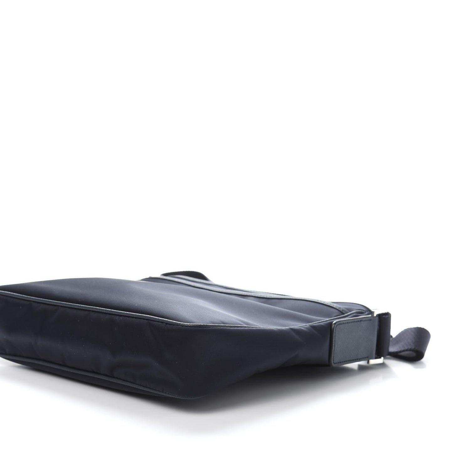 Tessuto Nylon Saffiano Flat Messenger Bag Baltico