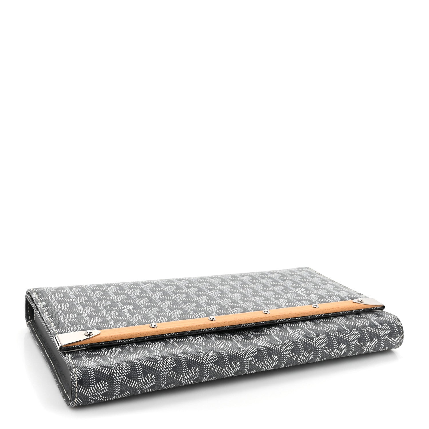 Goyard Goyardine Monte Carlo Bois Clutch Grey 4 of 11