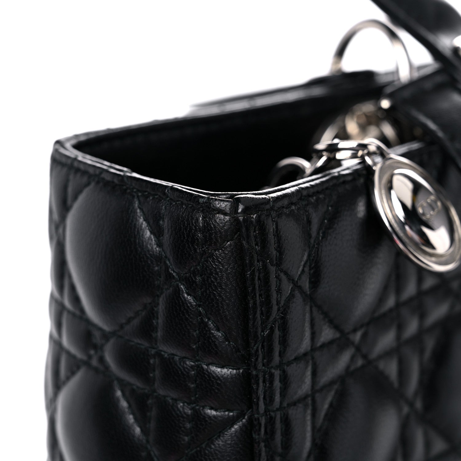 Christian Dior Lambskin Cannage Large Lady Dior Black 13 of 21