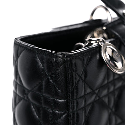 Christian Dior Lambskin Cannage Large Lady Dior Black 13 of 21