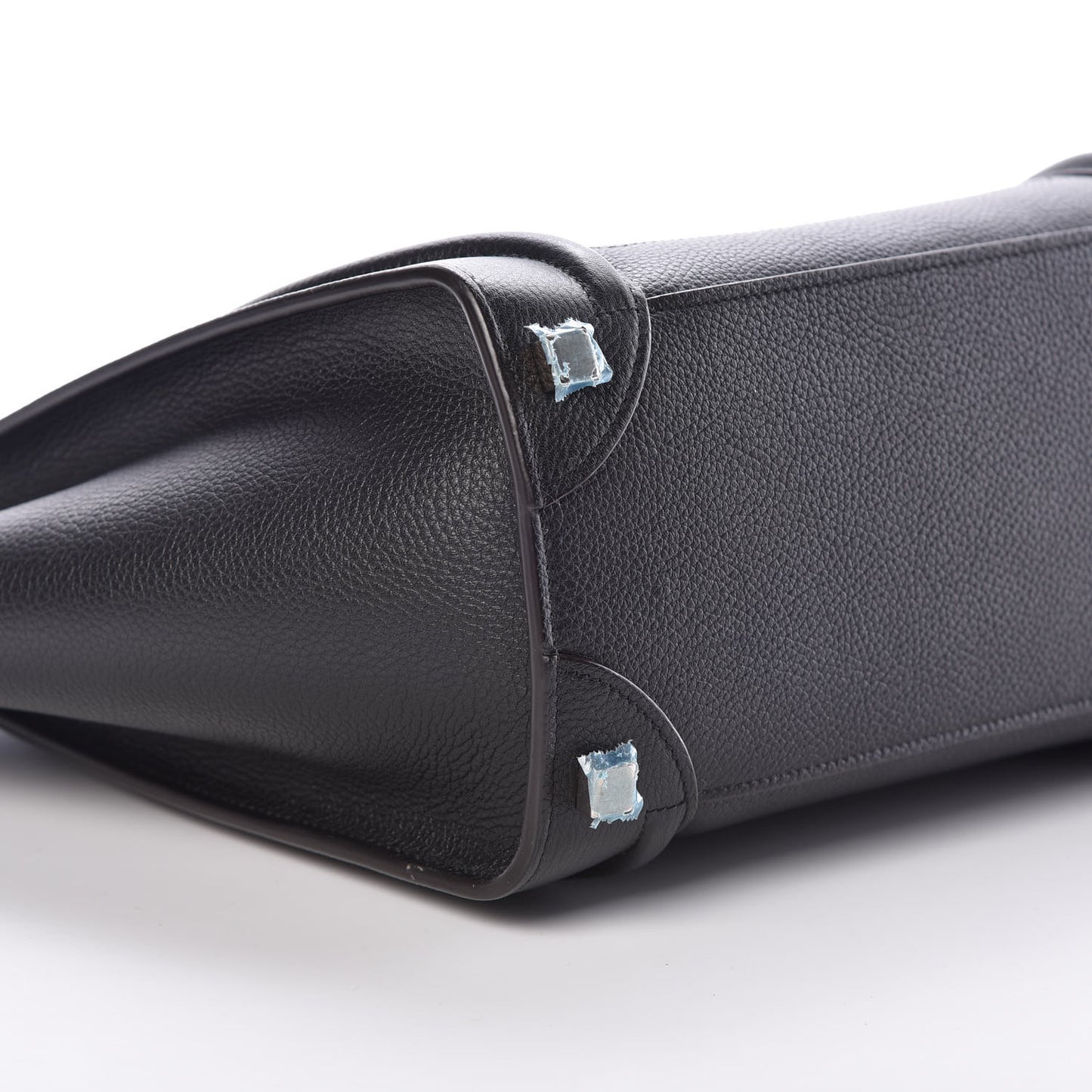Drummed Calfskin Micro Luggage Black