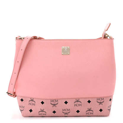 MCM Calfskin Visetos Anni Medium Hobo Bag Soft Pink 1 of 9