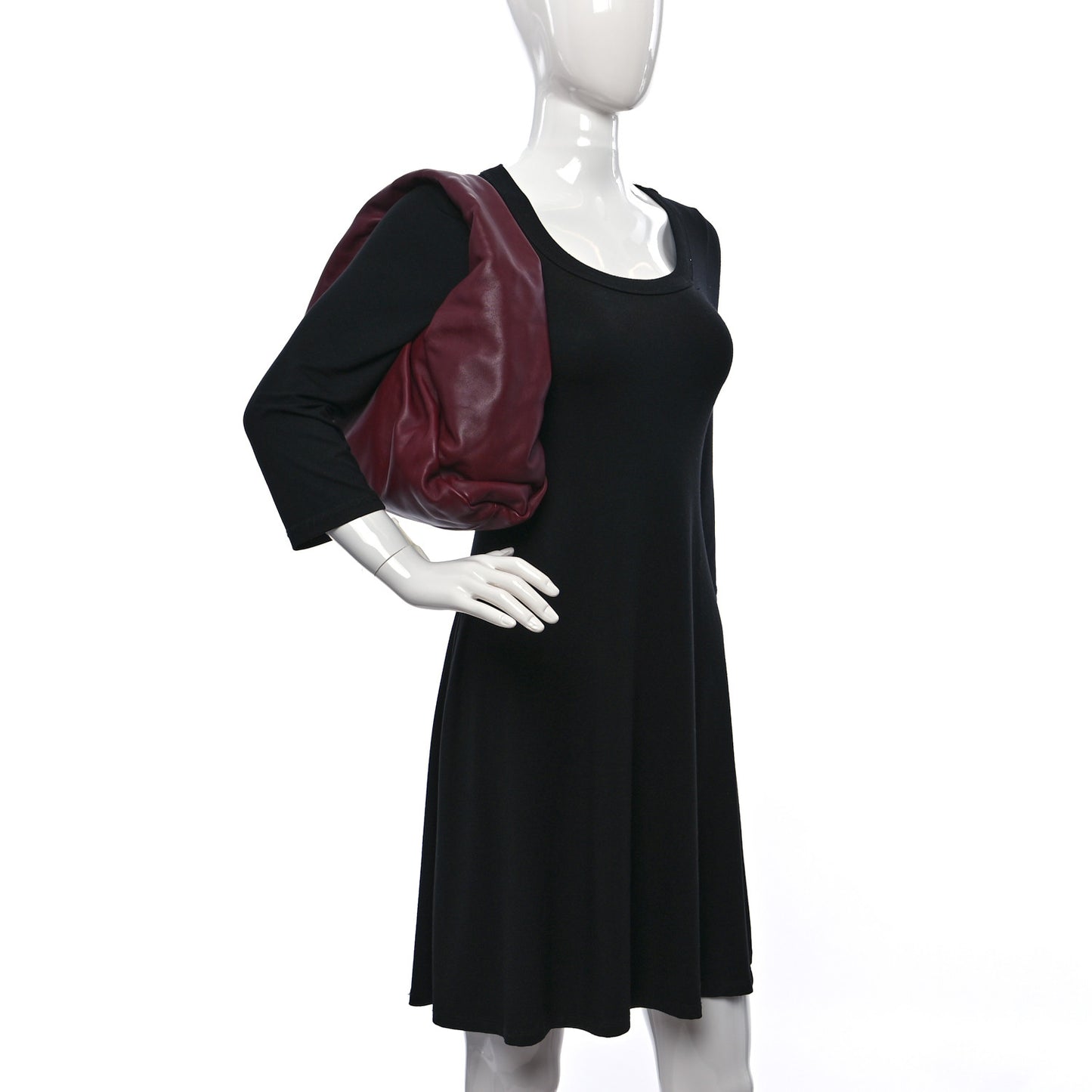 Smooth Butter Calfskin Small The Shoulder Pouch Dark Red