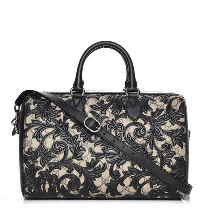 Gucci GG Supreme Monogram Arabesque Medium Boston Black 1 of 8