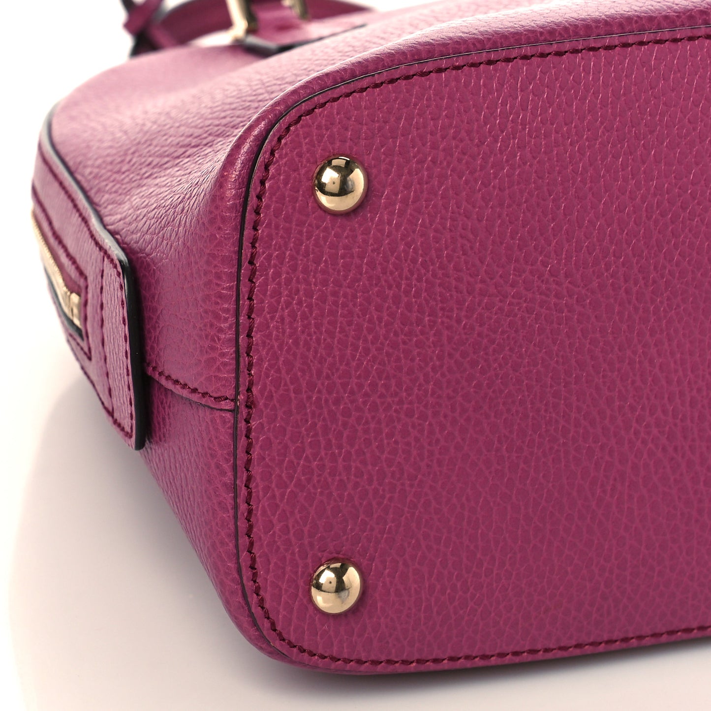 Dollar Calfskin Dome Bag Purple