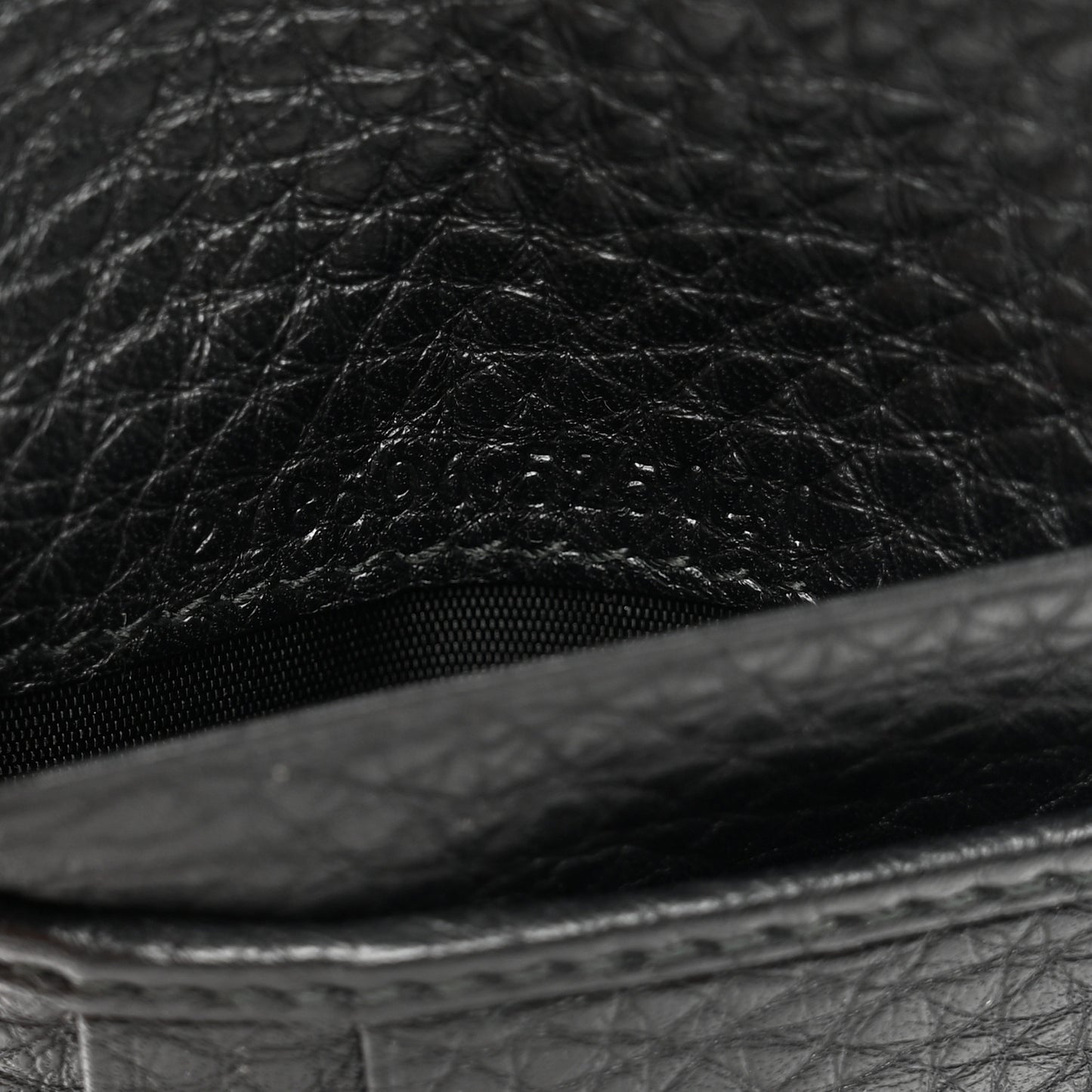 Dollar Calfskin Bi-Fold Wallet Black