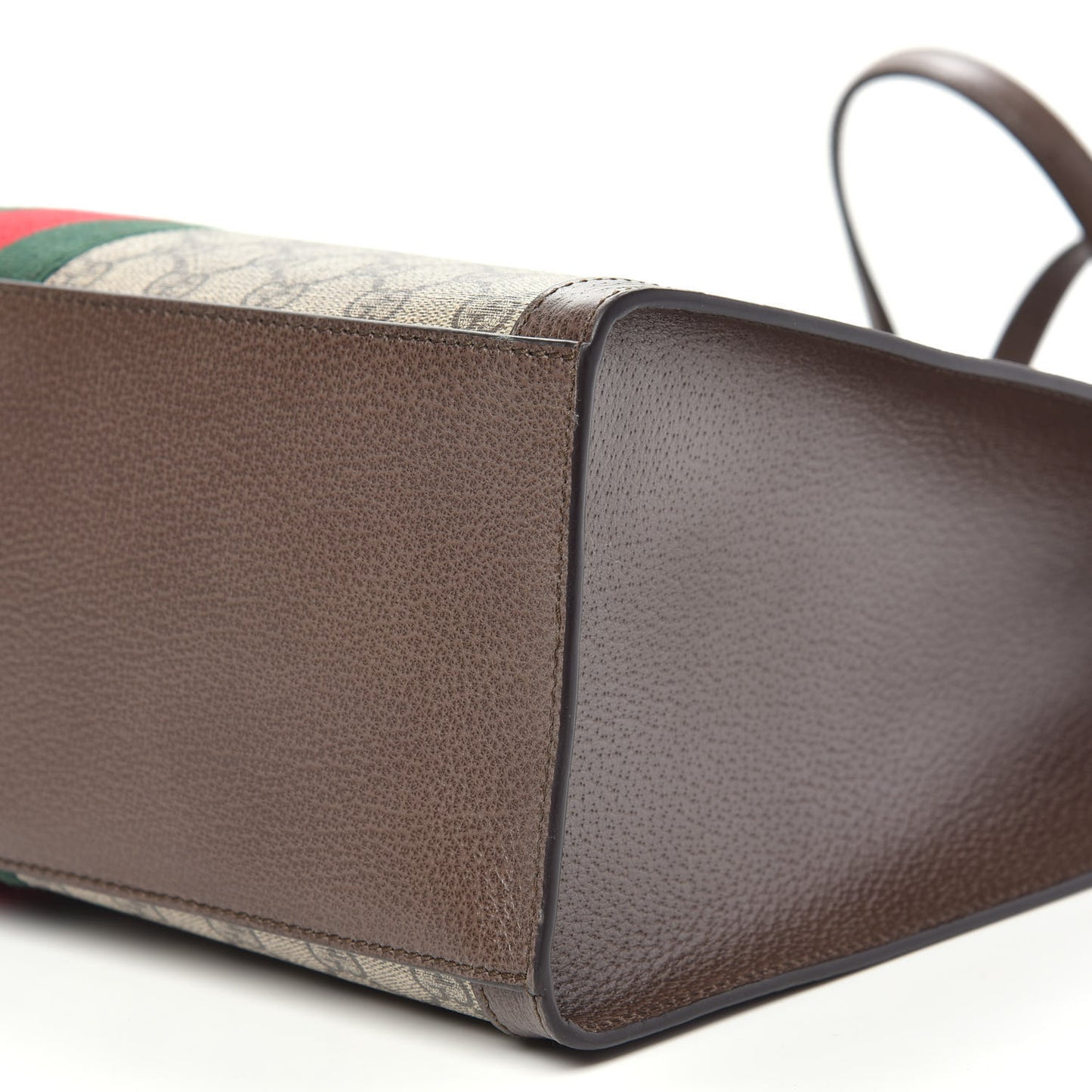 GG Supreme Monogram Web Ophidia Vertical Tote Brown