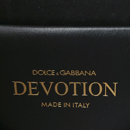 Dolce & Gabbana Smooth Calfskin Small Devotion Envelope Top Handle Bag Black 5 of 7