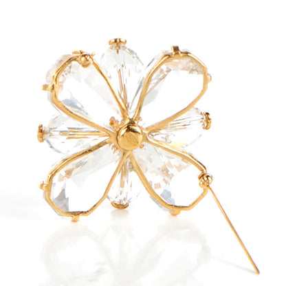 Chanel Crystal CC Brooch Gold 4 of 7