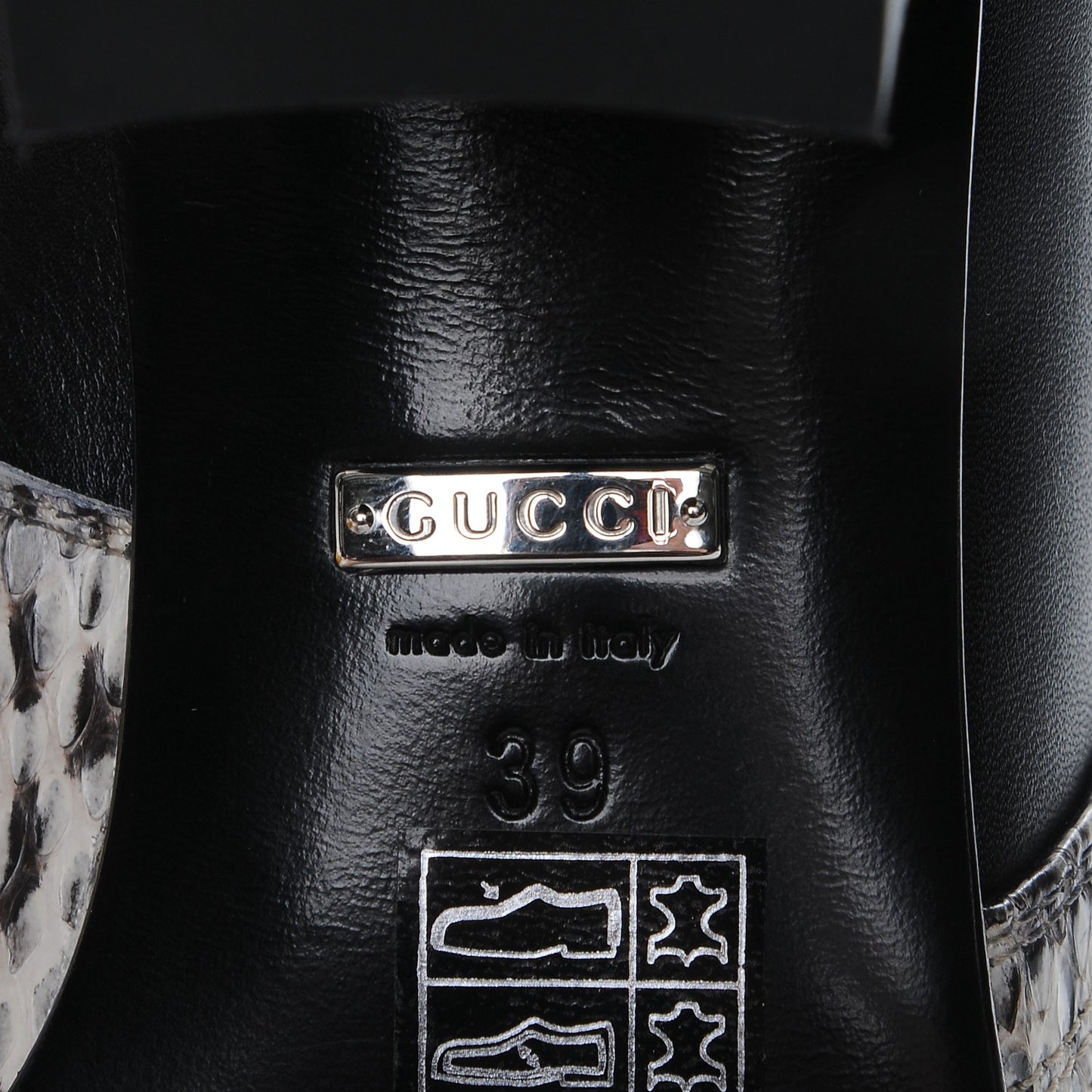 Elaphe Snakeskin Elizabeth Boots 39 Roccia Black