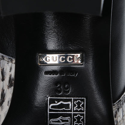 Gucci Elaphe Snakeskin Elizabeth Boots 39 Roccia Black 6 of 9