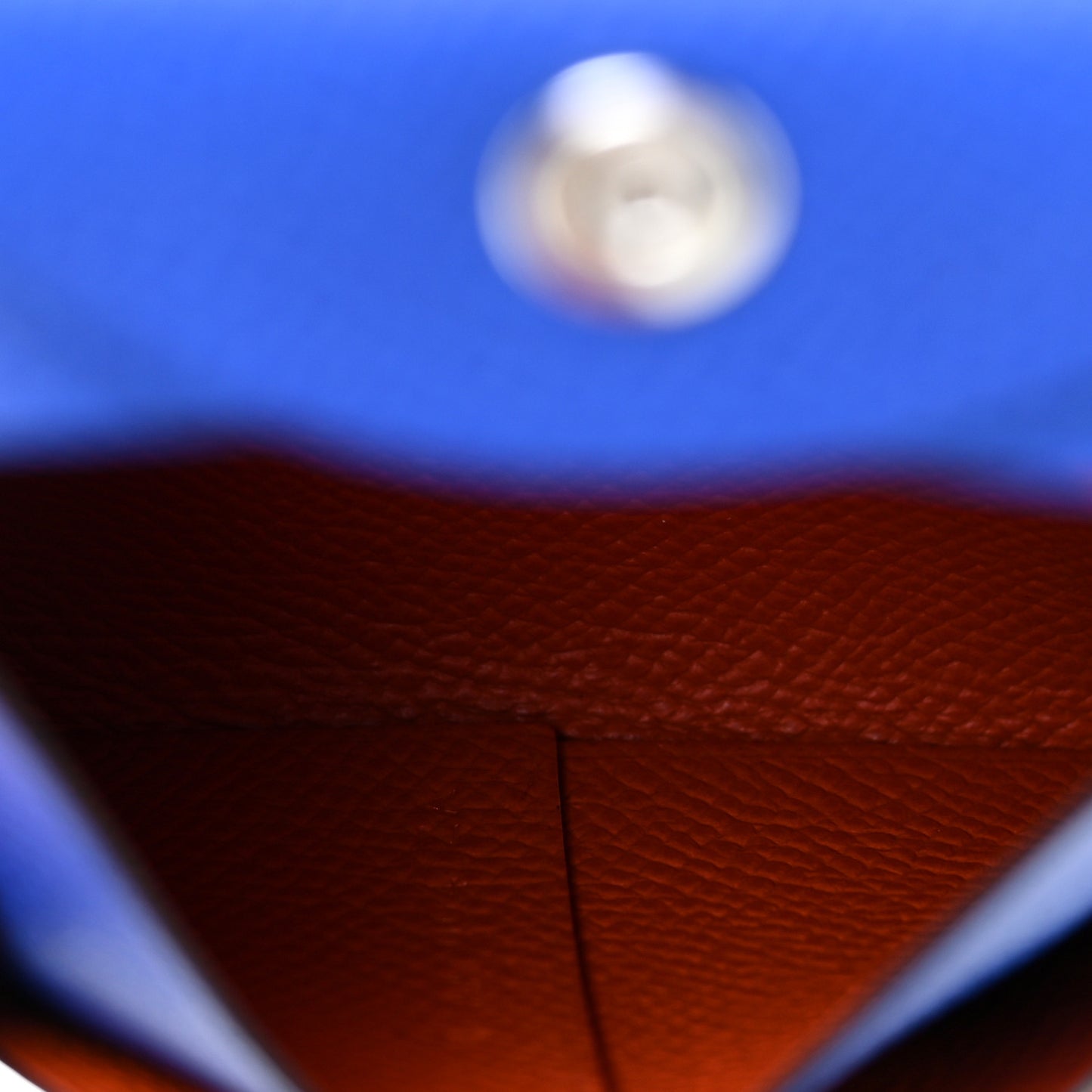 Epsom Bastia Verso Coin Purse Bleu France Orange