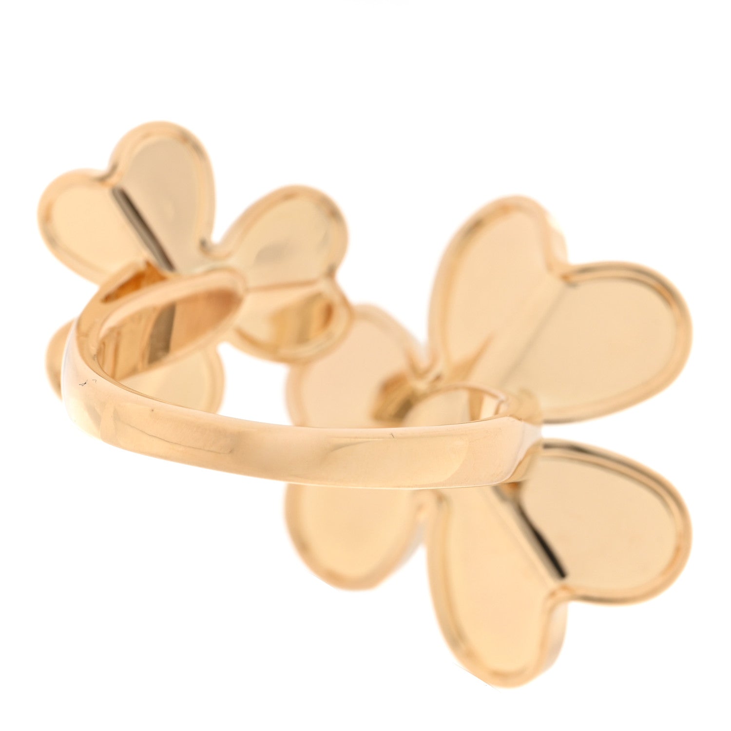 Van Cleef & Arpels 18K Yellow Gold Diamond Frivole Between The Finger Ring 54 6.75 3 of 4