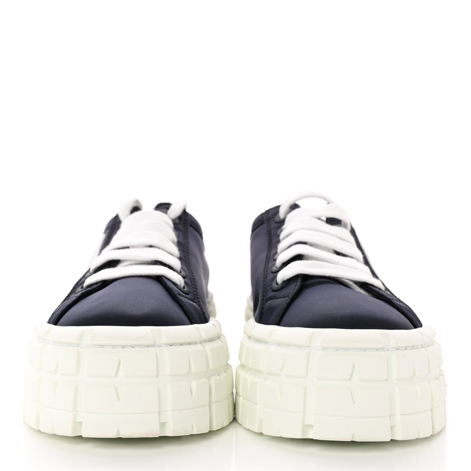 Prada Re-Nylon Gabardine Triangle Logo Double Wheel 50mm Sneakers 37.5 Bleu 2 of 10
