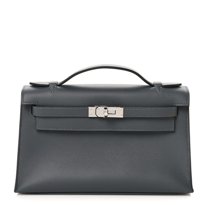 Hermes Swift Kelly Pochette Clutch Gris Misty 1 of 11