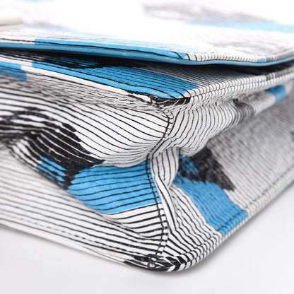 Prada Vitello Daino Lip Print Shoulder Bag White Azzurro 9 of 9