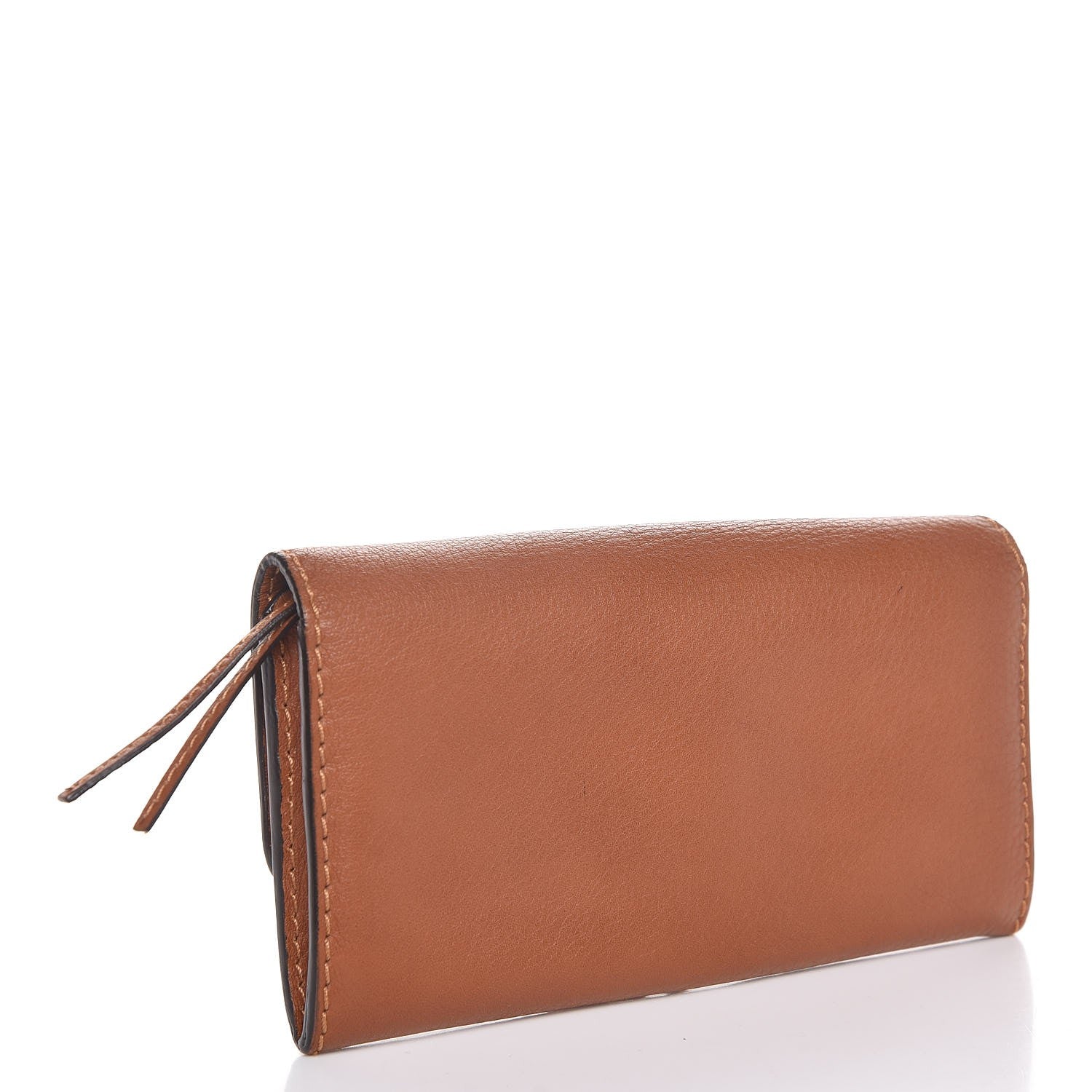 Chloe Calfskin Marcie Continental Flap Wallet Tan 4 of 16