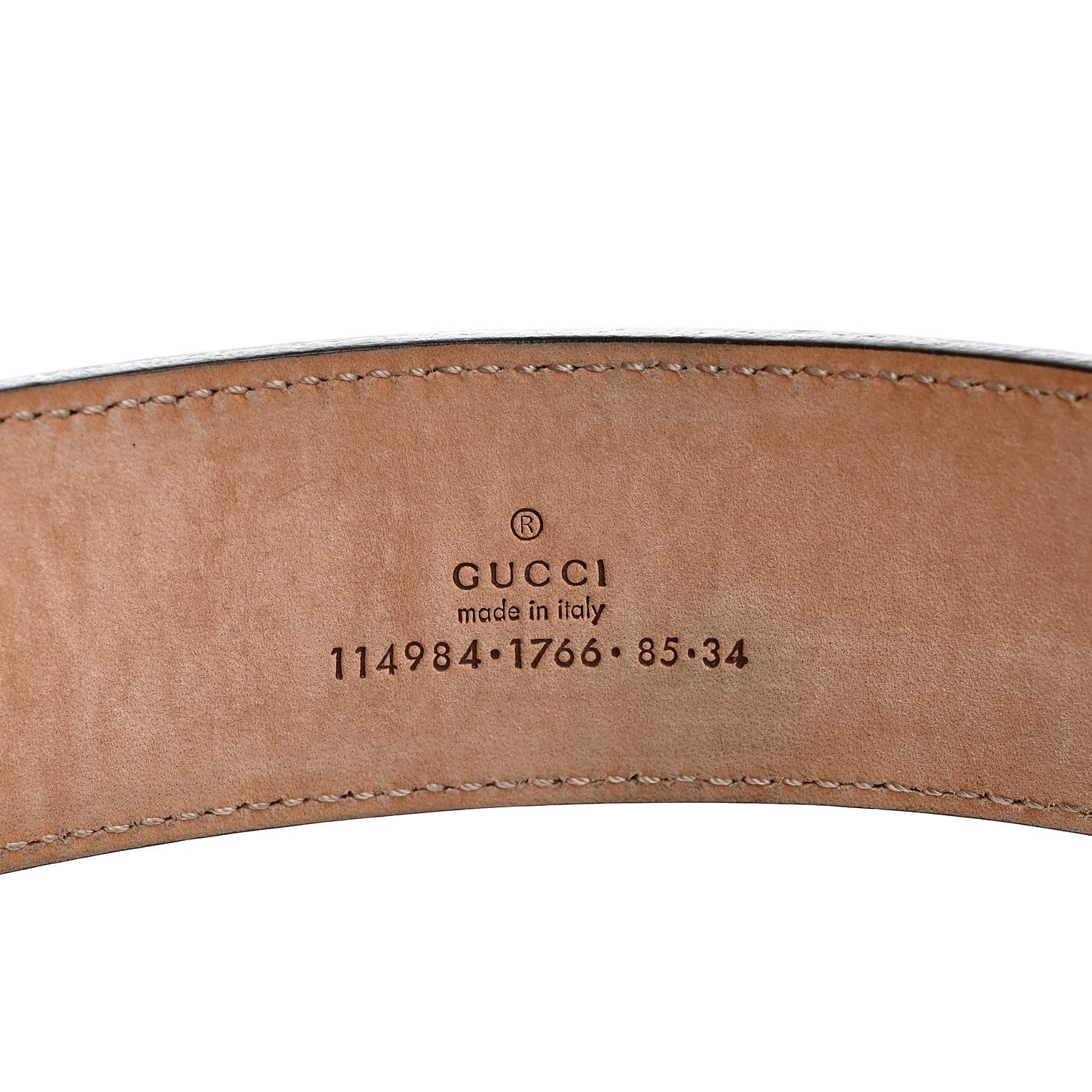 Gucci Calfskin Web Interlocking G Belt 85 34 Navy 3 of 5